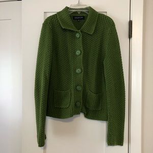 Jones New York green cardigan sweater petite